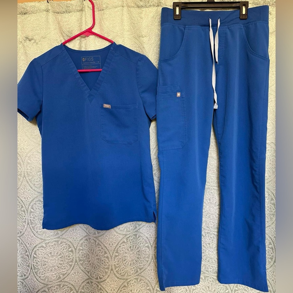Royal Blue Figs Scrubs- Like New